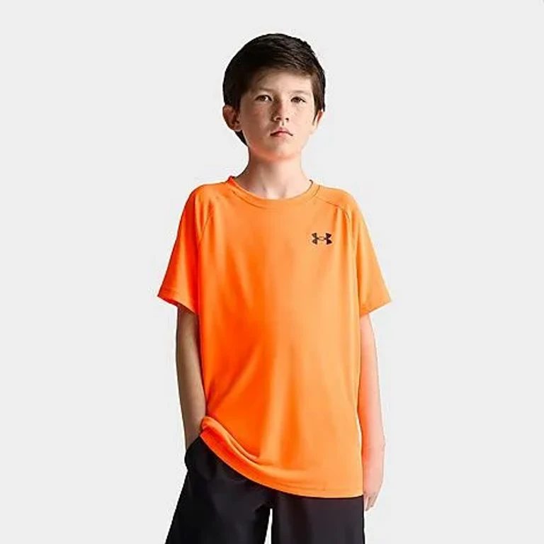 Under Armour Boy's Big Kids UA Tech 2.0 T-Shirt in Blaze Orange Size: Small