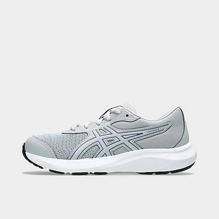 Asics Big Kids Contend 9 Running Shoes in Piedmont Grey/Dusk Violet Size: 3.5