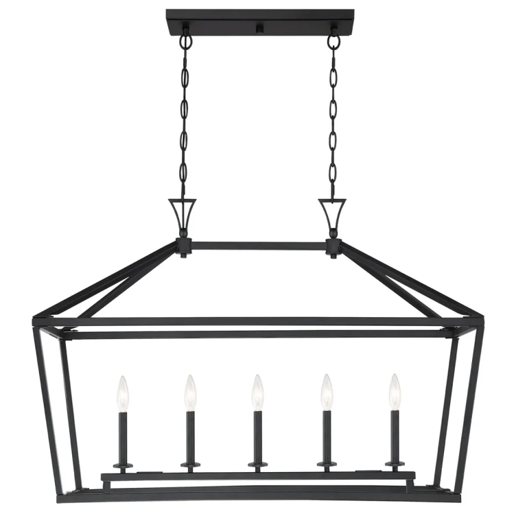 Savoy House Townsend 5-Light Linear Chandelier in Matte Black - 1-324-5-89