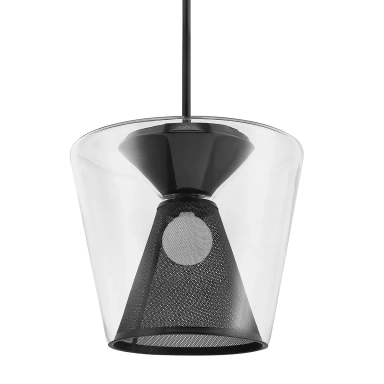 Soft Black One Light Pendant from the Berlin Collection