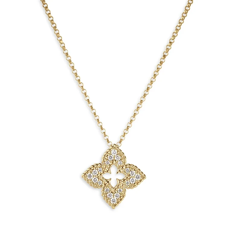 Roberto Coin 18K Yellow Gold Venetian Princess Pendant Necklace with Diamonds, 18