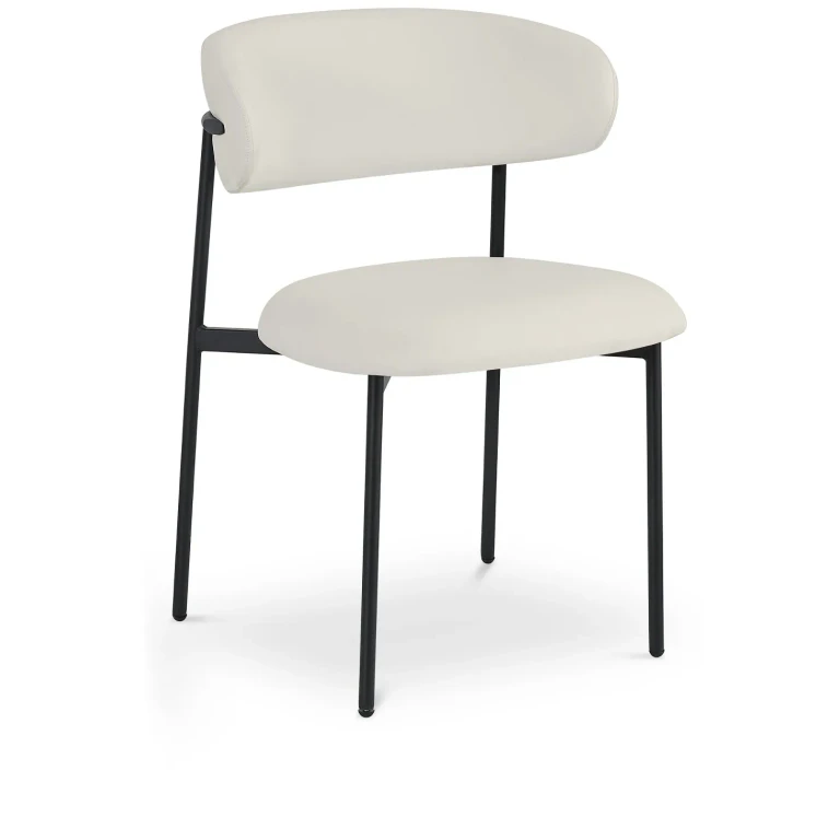 Lupita Cream and Black Dining Chair, Set of 2