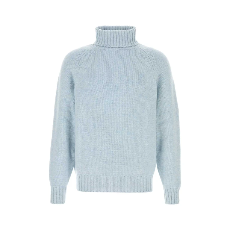 Light-Blue Cashmere Sweater Lightblue Exterior: Maglie - Men