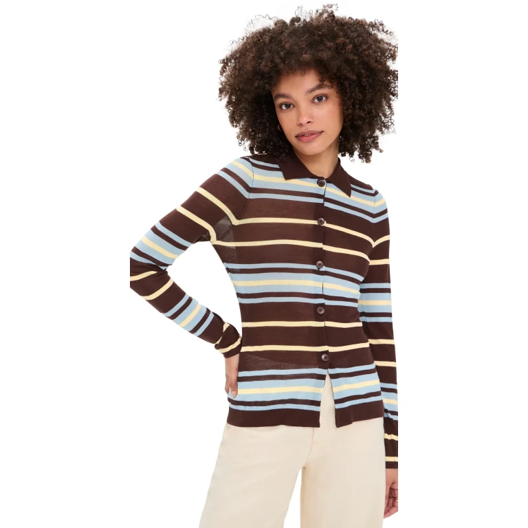 ALIGNE Sue-Ellen Sheer Knitted Top Stripe 10