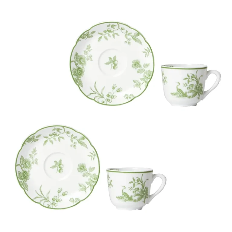 Bernardaud Albertine Espresso Cup & Saucer, Set of 2