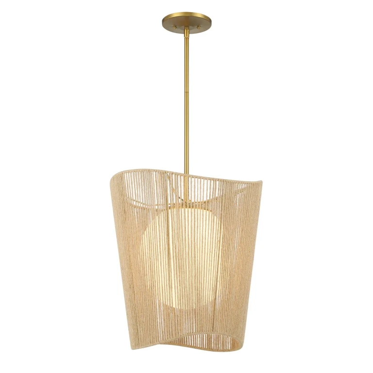 Soft Brass Pendant from the Key Largo Collection