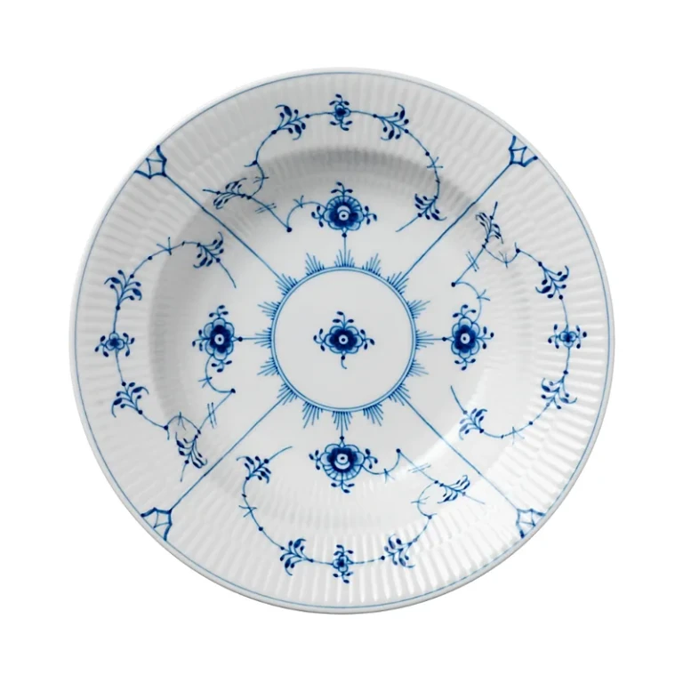 Royal Copenhagen Blue Fluted Plain Rim Soup Plate