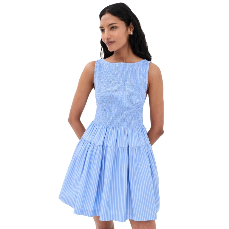 Hill House Home The Cosima Mini Nap Dress Black/Sand Gingham S