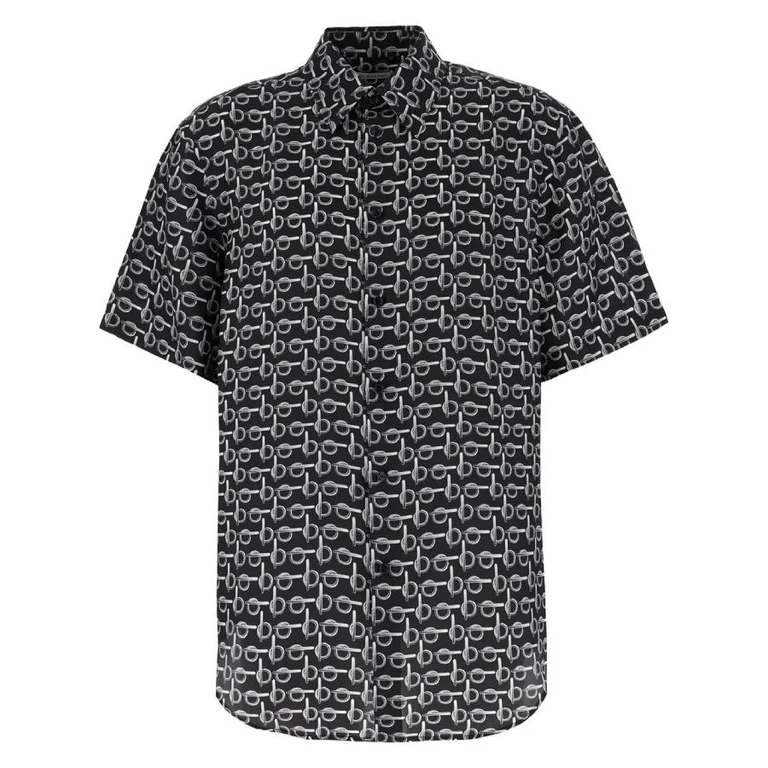 Burberry Monogram B Print Silk Shirt