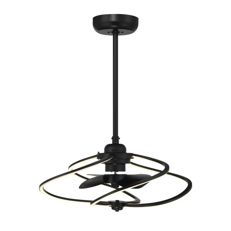 Matte Black LED Fandelier from the Hydra Collection