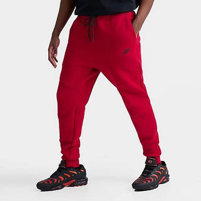 Nike Men's Tech Fleece Jogger Pants in Gym Red/Black Size: XS