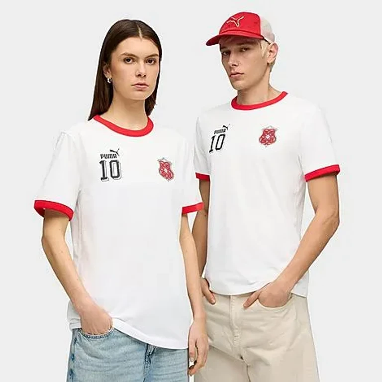 Men's Puma Future Archive Ringer T-Shirt in Puma White Size: Small