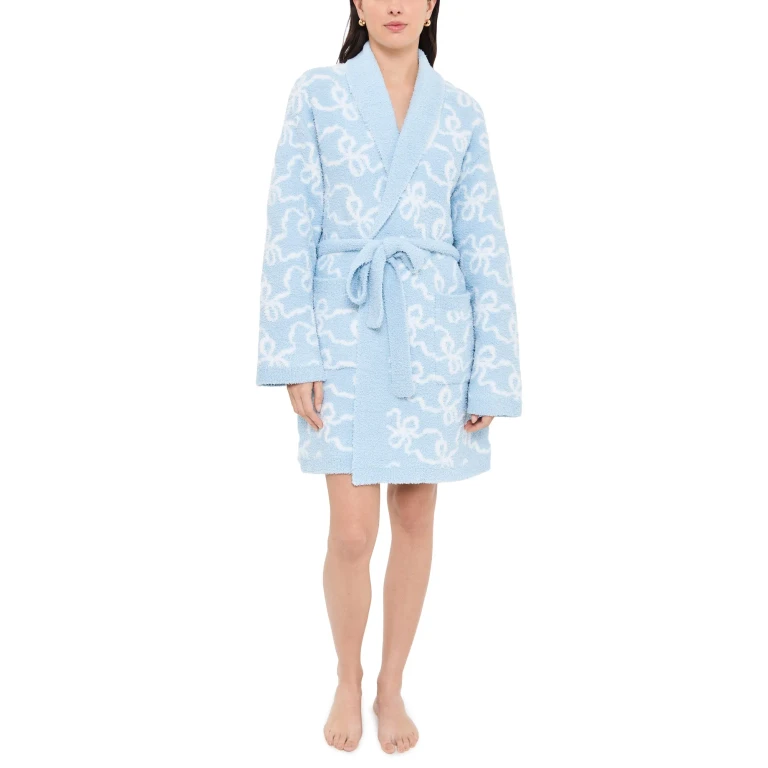 LoveShackFancy Indie Teddy Robe Blue Moon M/L