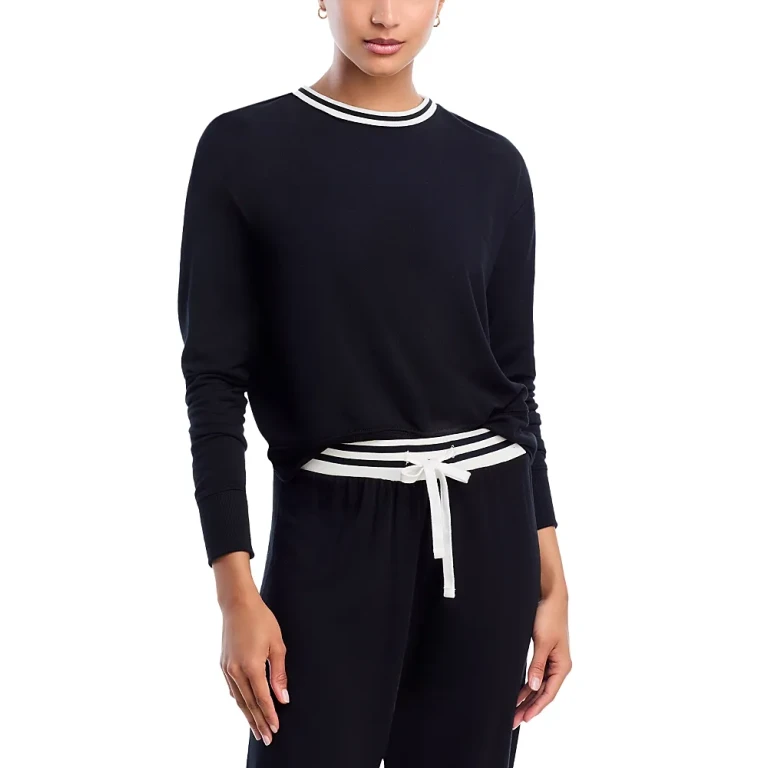 Splits59 Sonja Fleece Sweatshirt with Stripe