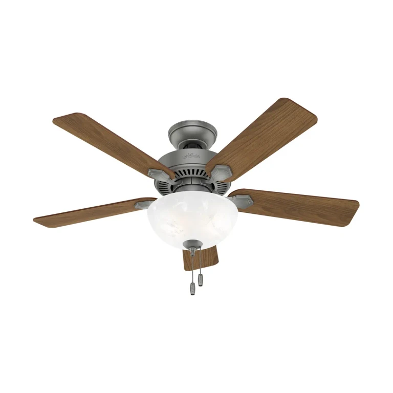 Matte Silver 44"Ceiling Fan from the Swanson Collection