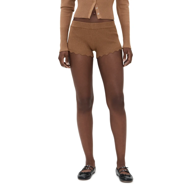 Lioness Dollhouse Knit Shorts Mocha Mousse XXXXL