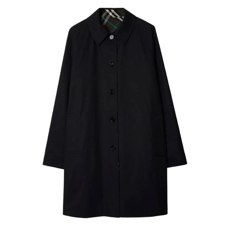 Burberry Check Reversible Gabardine Car Coat