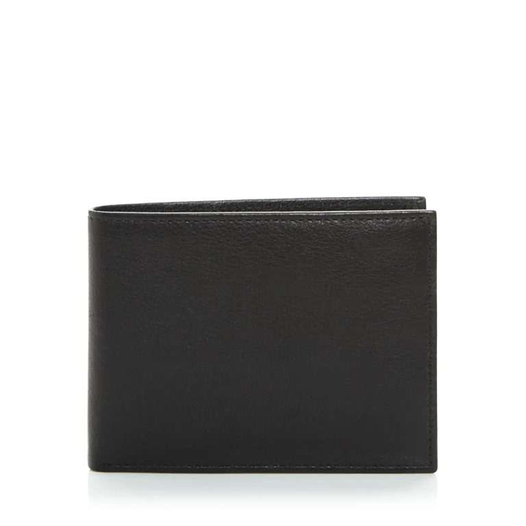 Rfid-Protected Pebble Leather Bi-Fold Wallet with Removable Card Case - Exclusive