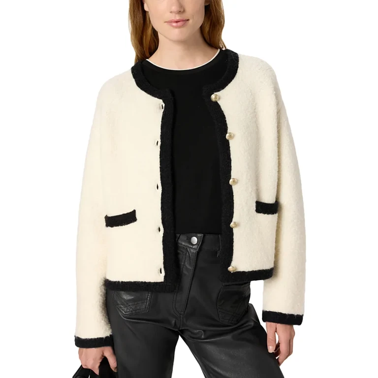 Gerard Darel Ewa Contrast Trim Cardigan