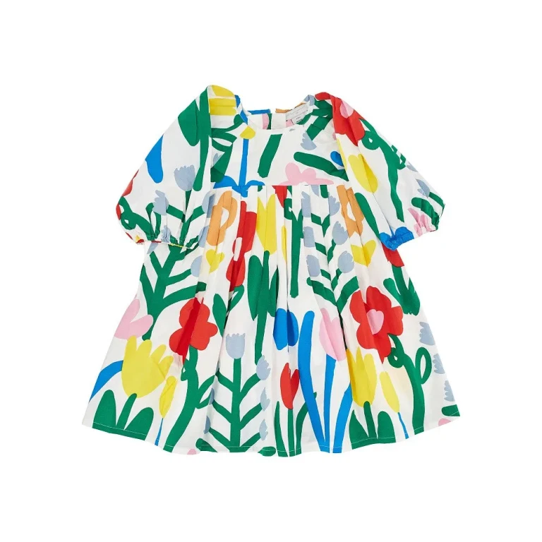 Robe courte Stella McCartney Kids en popeline à motif floral (8 ans)