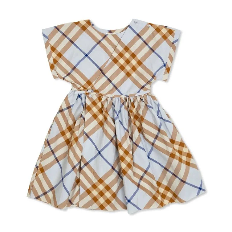 Burberry Girls Vintage Check Pattern Pleated Dress
