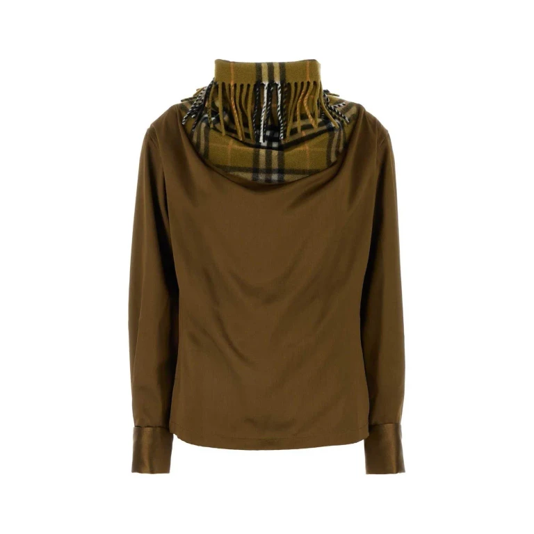 Burberry Biscuit Satin Blouse