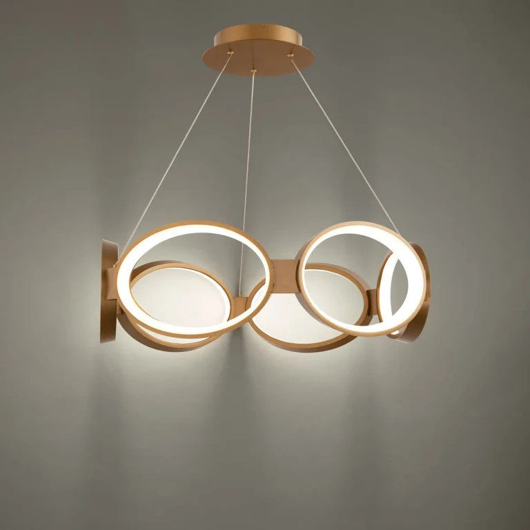 Aged Brass LED Pendant from the Solitaire Collection