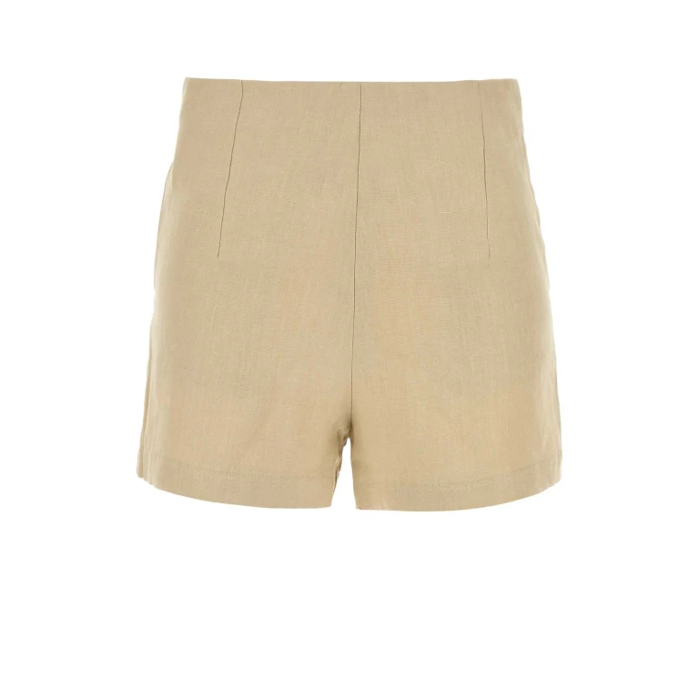 Le Kasha Beige Linen Ezbet Shorts Exterior: Organic - Women