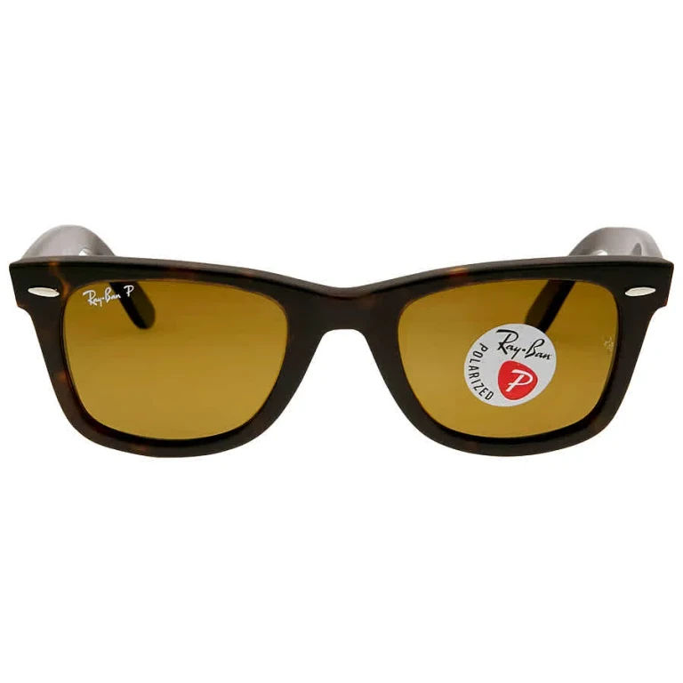 Ray Ban Original Wayfarer Classic Polarized Brown Classic B-15 Unisex Sunglasses RB2140 902/57 50