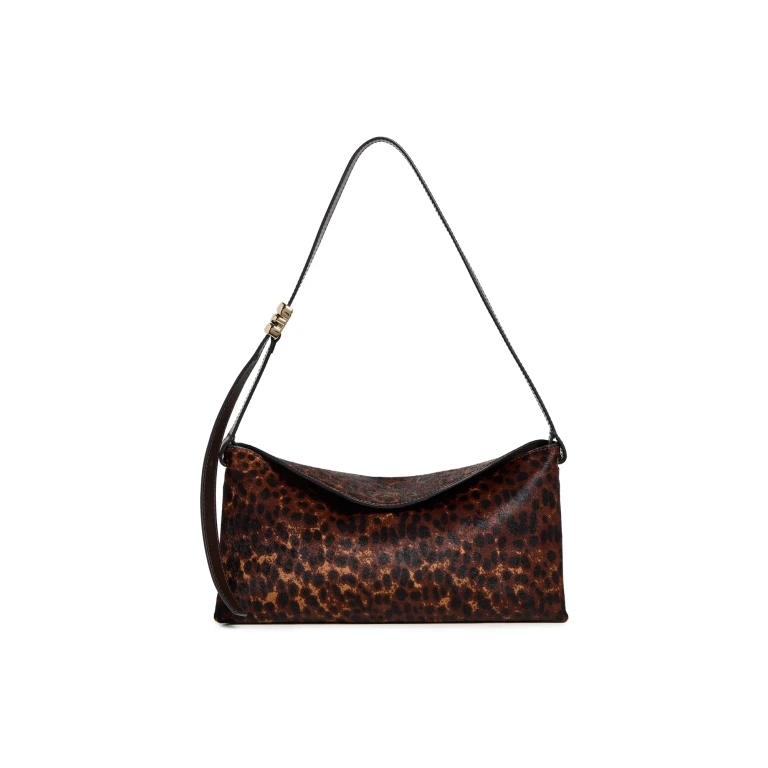 Madewell Date Night Party Leopard Shoulder Bag Caramel Multi One Size