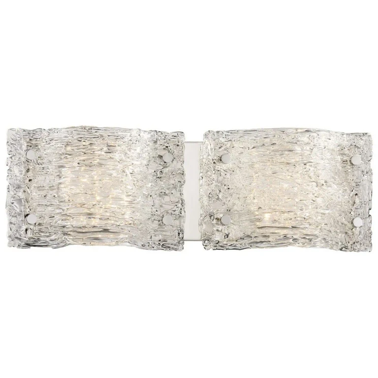 George Kovacs Forest Ice 2-Light Bathroom Vanity Light in Chrome