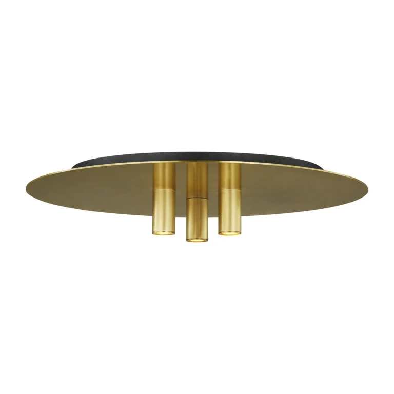 Ponte 1-Light 2.90"H LED Flush Mount in Natural Brass