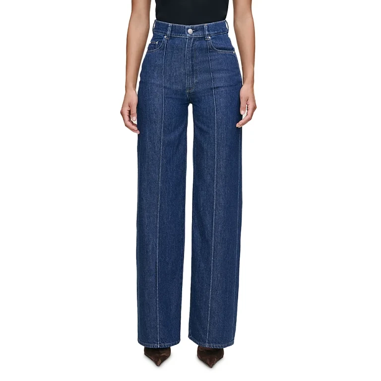 DL1961 Hepburn Aura High Rise Wide Leg Jeans in Inkwell