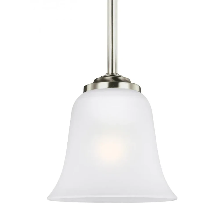 Brushed Nickel One Light Mini-Pendant from the Emmons Collection