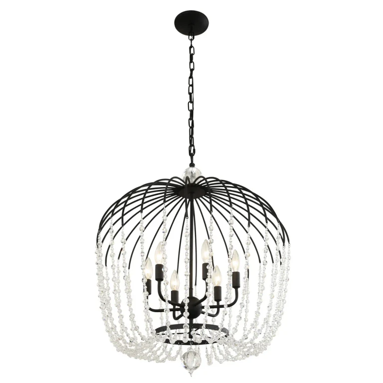 Voliere 6-Light Pendant Light in Havana Gold
