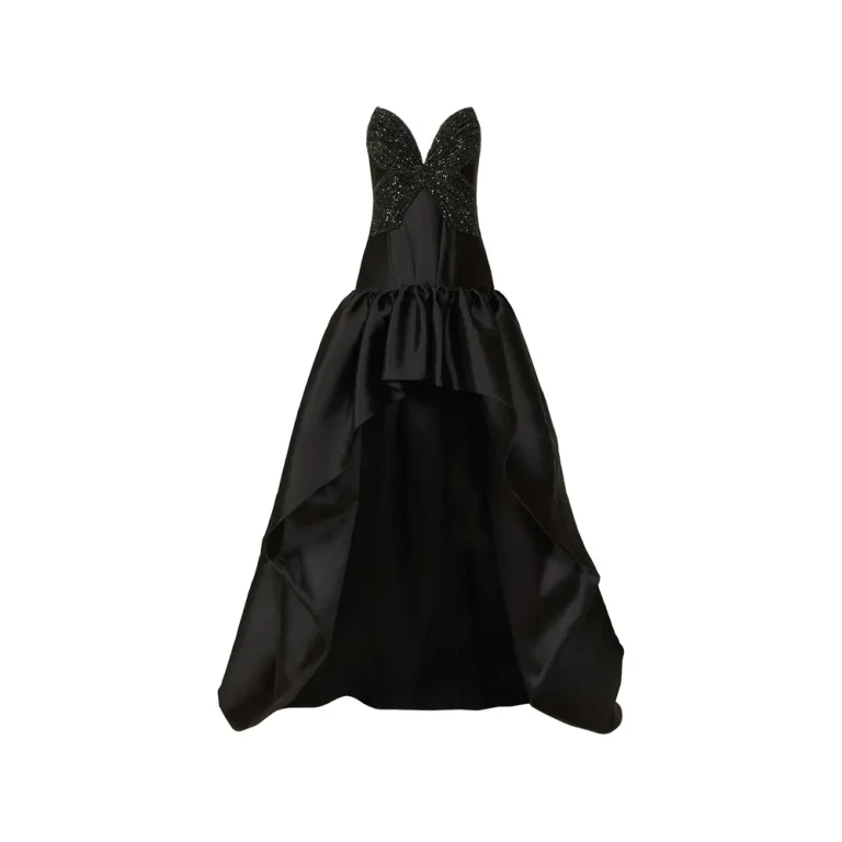 Costarellos Thara Crystal-appliqué High-low Asymmetric Dress