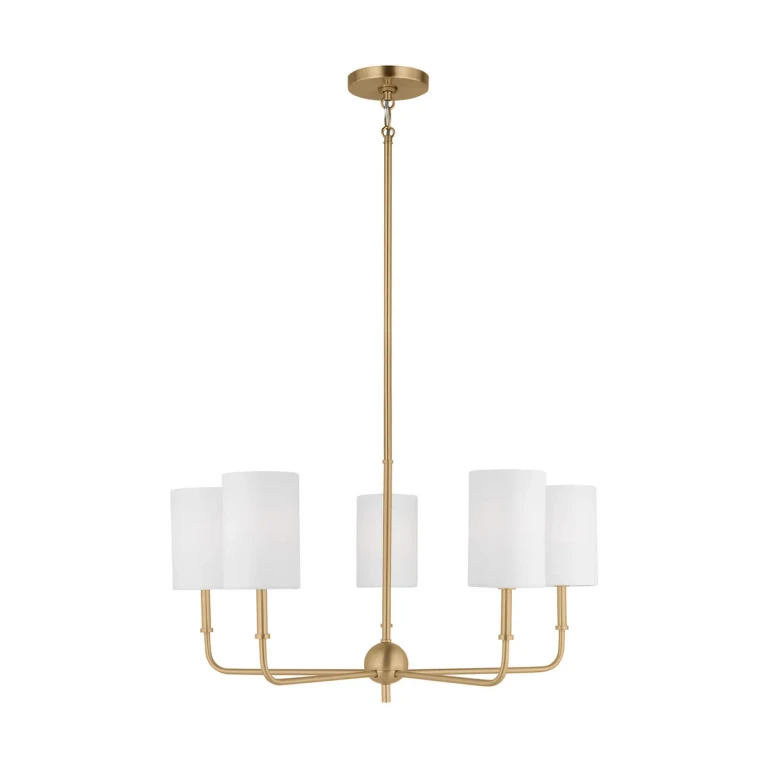 Satin Brass LED Chandelier from the Foxdale Collection
