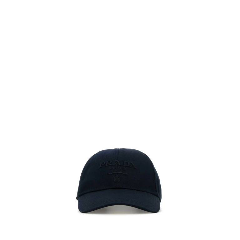 Prada Navy Blue Drill Baseball Cap