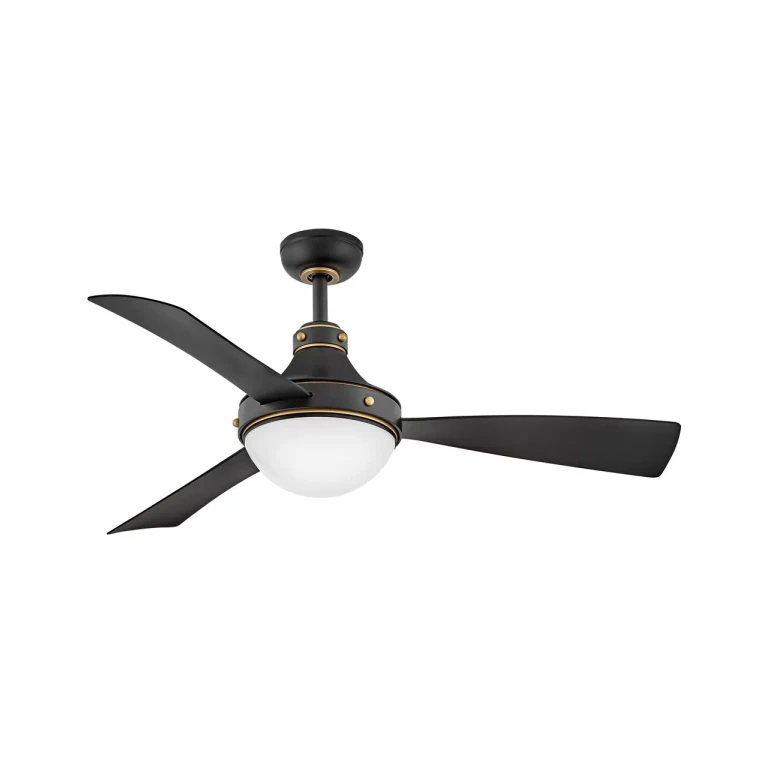 Matte Black 50" LED Smart Fan from the Oliver Collection