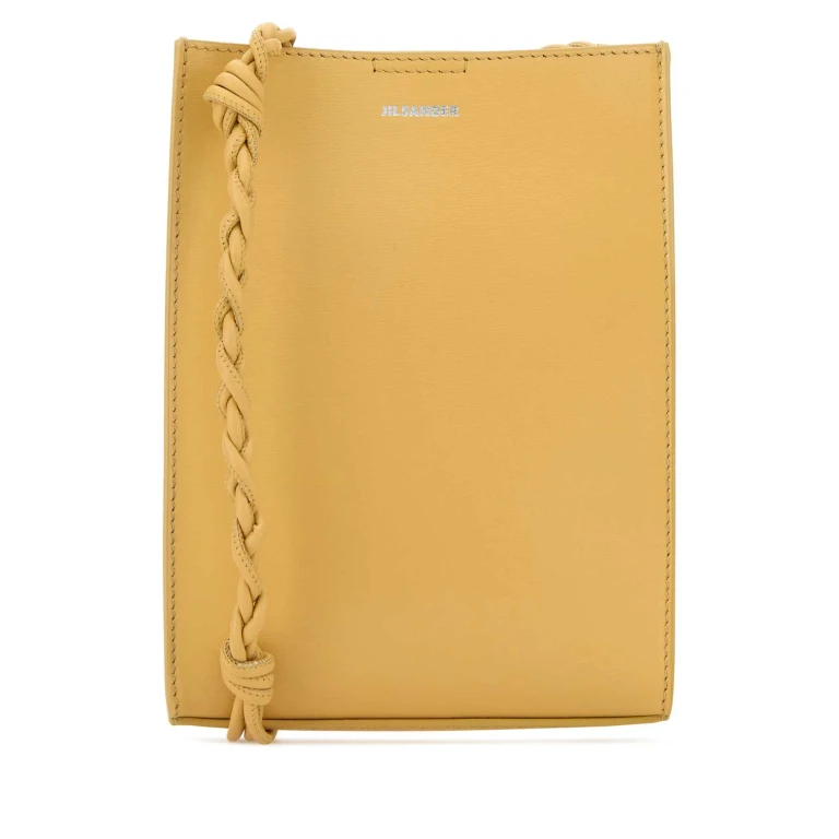 Yellow Leather Small Tangle Shoulder Bag