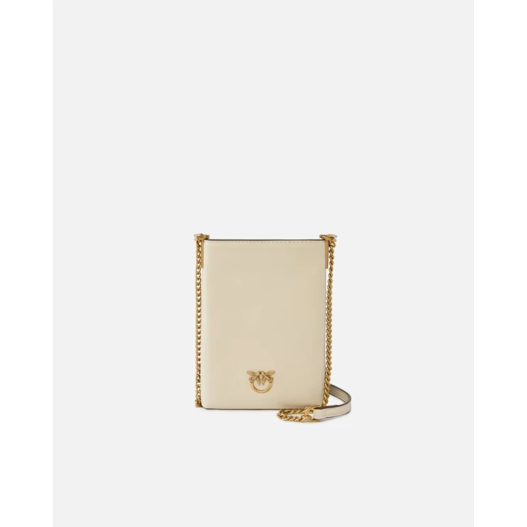 Pinko - Étui pour smartphone à bandoulière en cuir