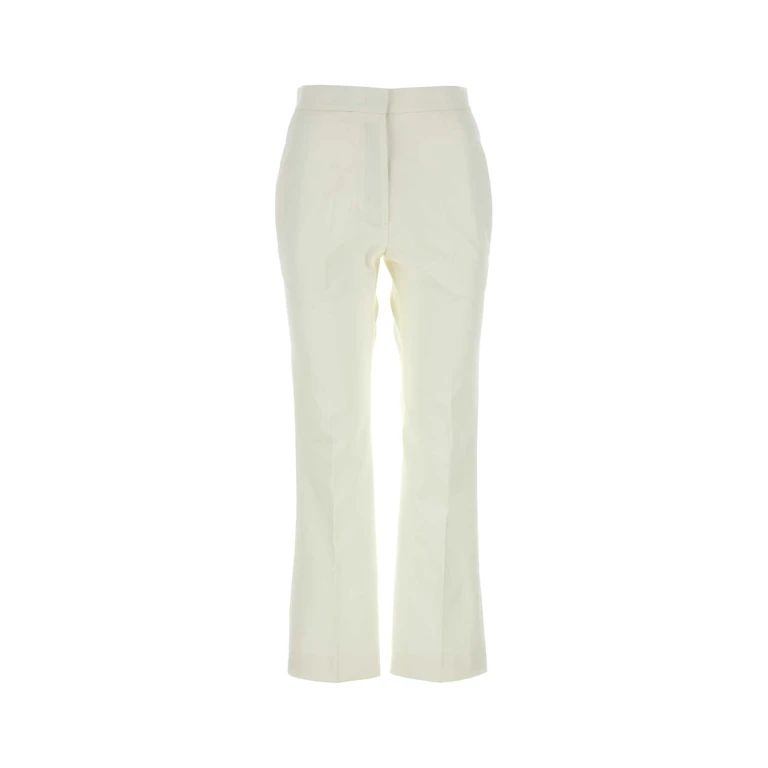 Jil Sander White Cotton Pant 105 Exterior: Pantaloni - Women