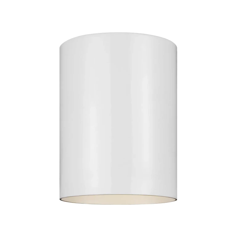 White LED Flush Mount from the Outdoor Cylinders Collection