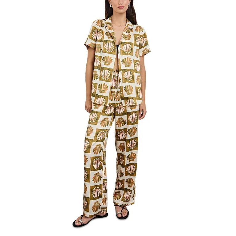 Rails Theis Printed Notch Collar Shirt