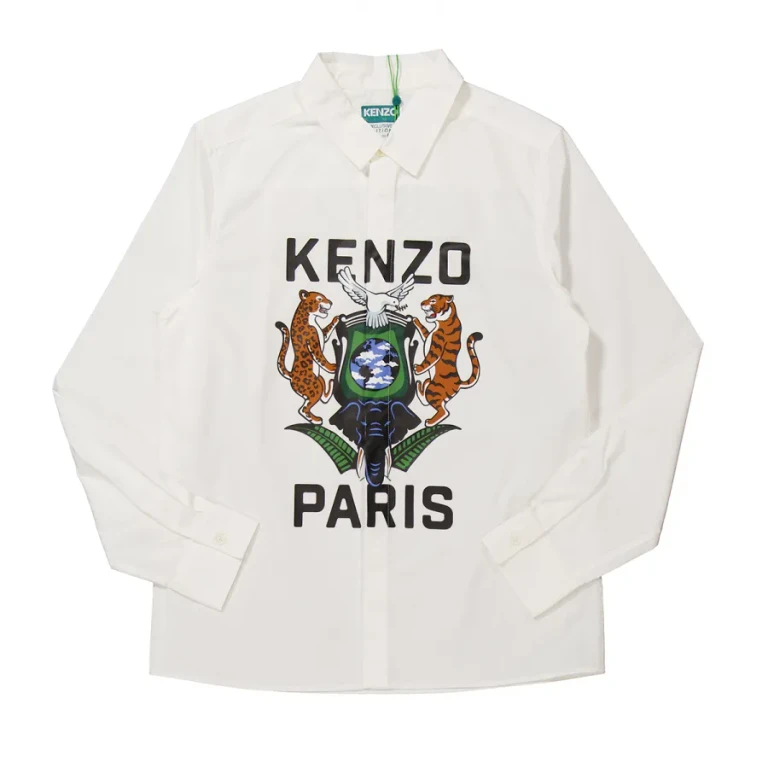 Kenzo Boys Tiger Pigeon Graphic-Print Shirt