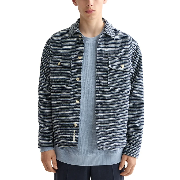 Scotch & Soda Structured Striped Overshirt