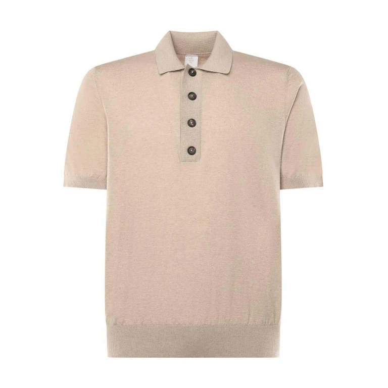 Eleventy Cotton And Cashmere Polo Shirt