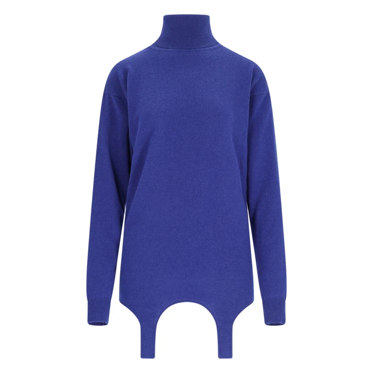 Saint Laurent Sweaters Blue Fabric 1: Cashmere - Women
