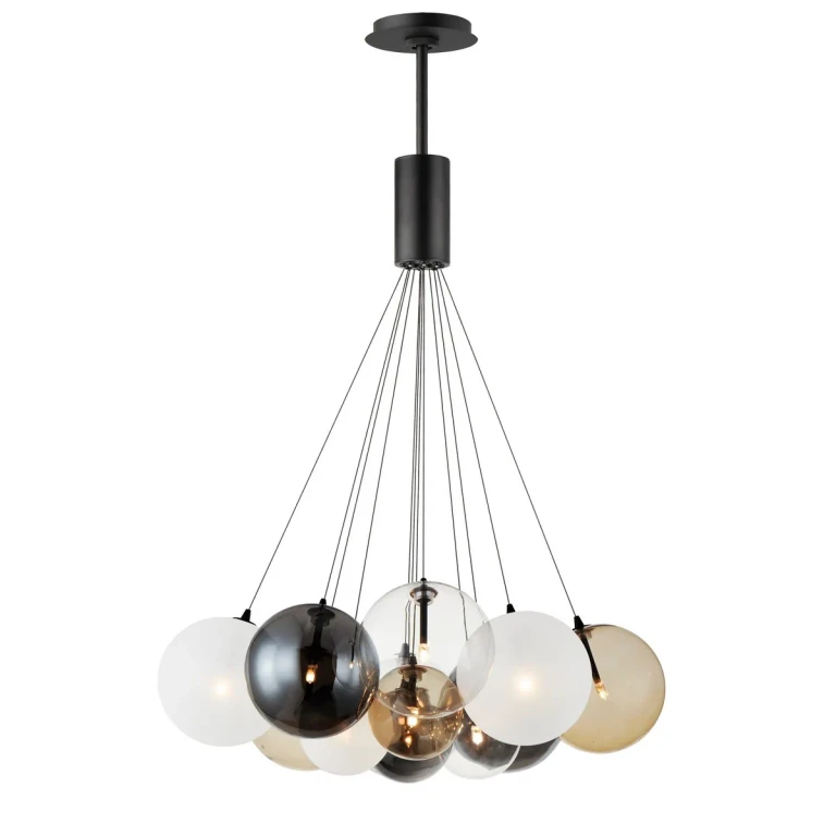 Black LED Pendant from the Burst Collection