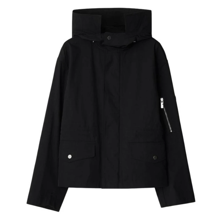 Burberry Nylon Cotton Short Hooded Parka